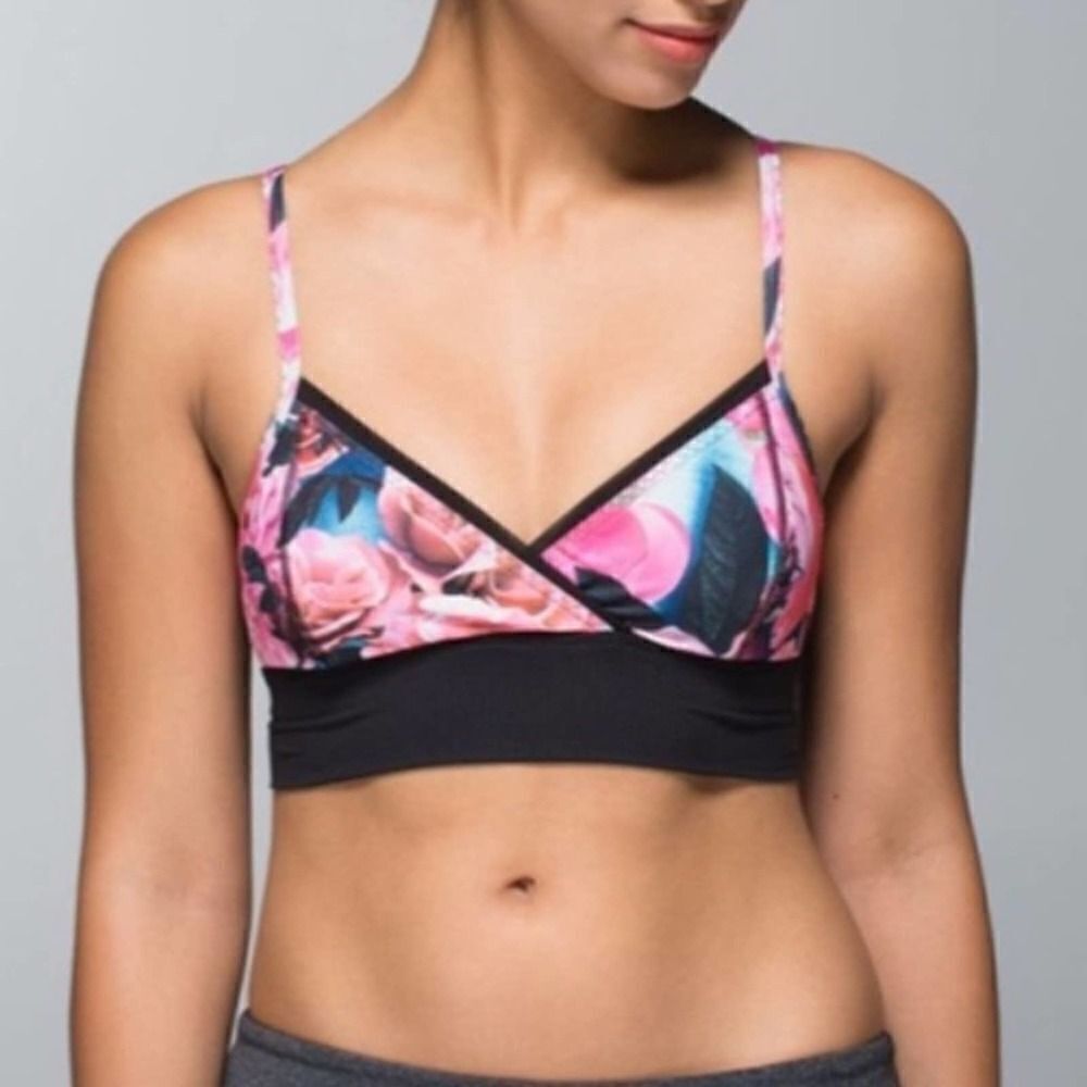 Lululemon Ujjayi Secret Garden Sports Bra Size 6